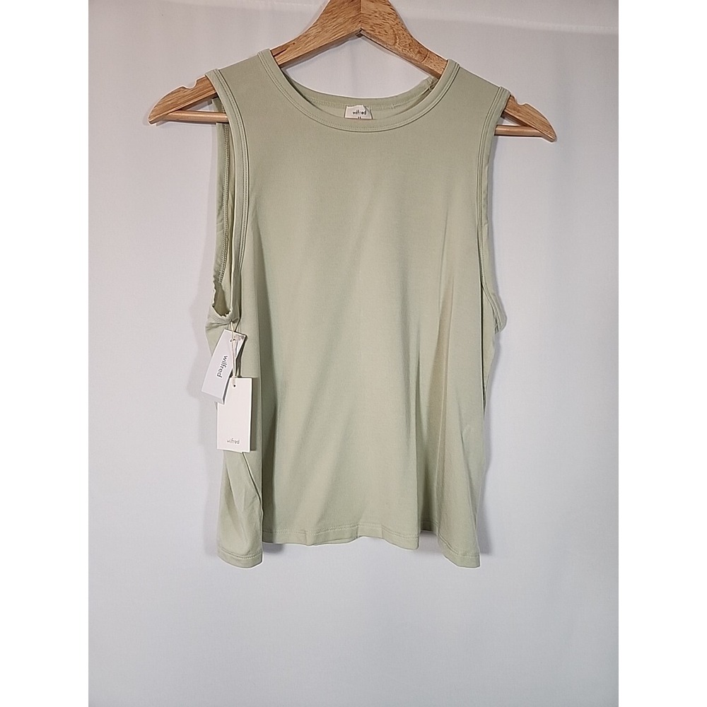 Wilfred Beach Tank Top Pastel Sage Ribbed Sleeveless Casual Womens XS Minimalist